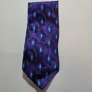 Puritan Purple with Blue Diamonds 100% Silk Men's Tie